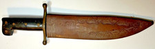 WWII Era Collins&Co Legitimus No 18 Survival Bowie Knife Original Leather Sheath picture