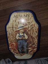 Good Housekeeping Autumn Tin Box Repro November 1928 Child Cornfield picture