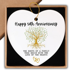 50th Anniversary Marriage Gifts for Couple Happy 50th Anniversary Ornament Keeps picture