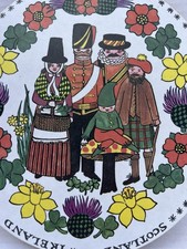 Vintage Taunton Vale British Isles Folk Art Melamine Cheese Board England picture