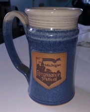 SEND OFFER Michigan Renaissance Festival Mug Stein - Pottery Stone - Limited picture