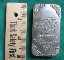 vintage Val BLATZ BREWING Co Milwaukee USA Pocket Match Safe Case  WISCONSIN picture