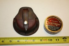Custom THICK Leather { SNUFF CAN HOLDER / CASE } USA MADE picture