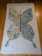 Butterfly Flower Power Psychedelic Groovy Retro Beach Towel Vintage 70s Hippie picture