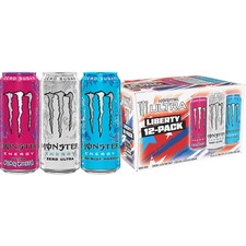 Monster Energy Ultra Variety Pack, Liberty, Sugar Free Energy Drink, 12 Pack 16  picture