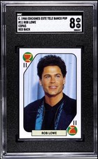 1988 ROB LOWE Trading Card Ediciones Este Tele Banco SGC 8.5 Pop 1  picture