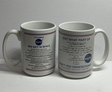 Vintage Set Of 2 NASA US Space Only Rocket Science Coffee Mugs picture