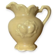 Vintage Camark Deluxe Artware Yellow Miniature Pottery Pitcher Vase USA 3