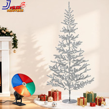 5FT Vintage Aluminum Christmas Tree with 4 Color Rotating Color Wheel Set picture