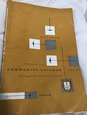 New York City Community College Catalog 1956/57 Vintage College Catalogs picture