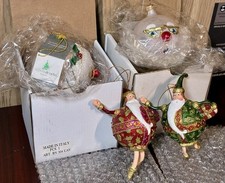 Italian Hand Blown Glass Christmas Ornaments Soffieria De Carlini Lot picture