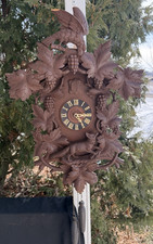 Antique C 1890s Ed Herr Black Forest German Cuckoo Clock - RARITY - SEE VIDEO picture
