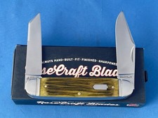 Rosecraft RCT012-VJB Briarpatch Jack Knife Vintage Green Jigged Bone 14C28N picture