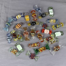 VTG Murano Style Hand Blown Art Glass Candy Lot 27 Wrapped Sweets Dish Filler picture