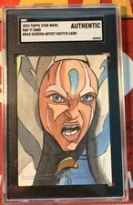 2024 Topps Star Wars Ahsoka Tano Pav-Ti Tano Silver Foil Sketch Auto SGC picture