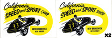 California Speed and Sport Shop Vintage 50's Logo Shop Decals  4