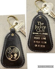 1960’s The Jockey Club on Biscayne Bay in Miami Florida Hotel Room Key Fob picture