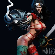 Julie Strain | Heavy Metal | UNPAINTED | 1/6 Scale Resin Kit picture