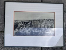 Antique Worcester Academy Massachusetts Campus Panoramic Print Framed picture