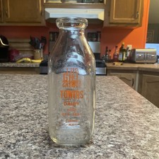 Vintage Gill and Towers Corinth N.Y Quart Milk Bottle picture