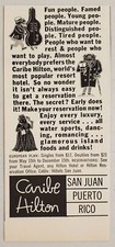 1961 Print Ad Caribe Hilton Hotel European Plan San Juan,Puerto Rico picture