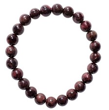 Premium CHARGED Rhodolite Garnet Crystal 7-8mm Bead Bracelet + Selenite Heart picture