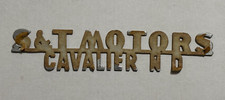 Vintage S&T Motors Cavalier ND Car Dealership Ad Metal Decal Prior 1946 to 1958 picture