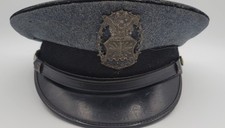 VINTAGE 50's-Vietnam Era USAF Cadet ROTC Officer Service Cap Blue/Gray  picture