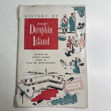 Vintage Booklet History Of Dauphin Island Alabama Mobile 1950’s With Flyer picture