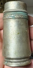 VTG Antique Pewter Salt Or Pepper Shaker Burmese Lion Mark 3” Replacement Piece picture