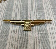 Vtg Longines Watch Company Logo Medallion, Emblem, Display NOS 4in Wings picture