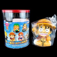 2002 Banpresto One Piece Monkey D. Luffy Sofubi Soft Vinyl Coin Bank Figure picture