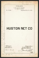 Photo:Mechanicsburg PA 1890 Huston Net Co Fly Nets for Horses Trademark picture