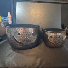 A Pair Of Metal Jack-O’-Lanterns picture