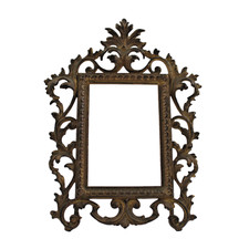ANTIQUE EUROPEAN BRONZE PICTURE FRAME 11x8.5