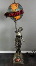 Rare Vintage 1976 Schlitz Beer Golden Lady Goddess Working Globe Light Lamp picture