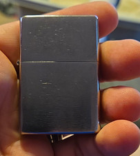 Zippo Vintage Look Brushed Chrome Flip-Top Lighter w/ Zippo Box, Cigarettes picture
