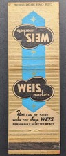 Vintage Weis Markets Grocery Store Matchbook Cover picture