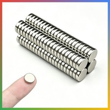 60Pcs Small Round Fridge Magnets,10x3mm Mini Magnets for 3D Printing,Refrigerato picture