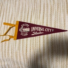 Vtg Universal Studios Universal City California Felt Pennant, Small 11.5