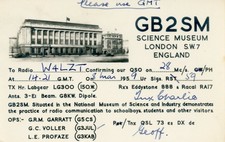 Vintage Amateur Radio QSL Postcard, 1959, GB2SM, London, England picture