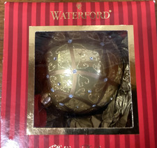 Waterford Holiday Heirlooms Large Celtic Scroll Ball #153830 w/ Box picture