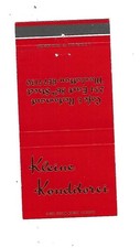 Kleine Konditorei - Cafe - Restaurant - N.Y. C.   Matchcover  234 E. 86th ST. picture