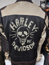 Harley-Davidson Ghost Town Skull Mesh Riding Jacket Men's Large L 97064-15VM VGC picture