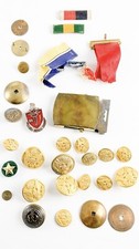 Vintage Mixed Lot Of WWII Military Pins Uniform Accessories Medals  picture