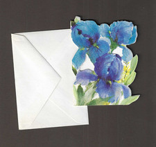 unused vintage Hallmark Greeting Especially at EASTER Card Bloom Blue Flowers picture