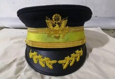 WWI U.S. Army M1902 Officer Cap – Cavalry General Replica Hat | All Sizes picture