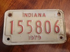 Indiana Motorcycle Plate 1979 picture