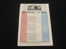 1873 JUNE 22 L'ECLIPSE NEWSPAPER - NO. 243- MME ANGOT, PAR GILL- FRENCH -FR 3000 picture