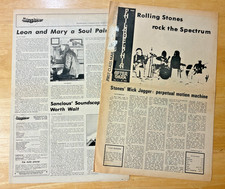 Vintage 1969 Rolling Stones Philadelphia After Dark Newspaper Lot Daily Planet picture